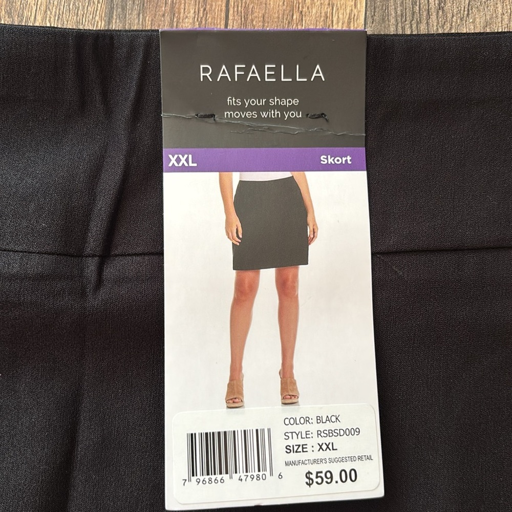 Rafaella Black Mini Skort New with tags XXL - Picture 7 of 8